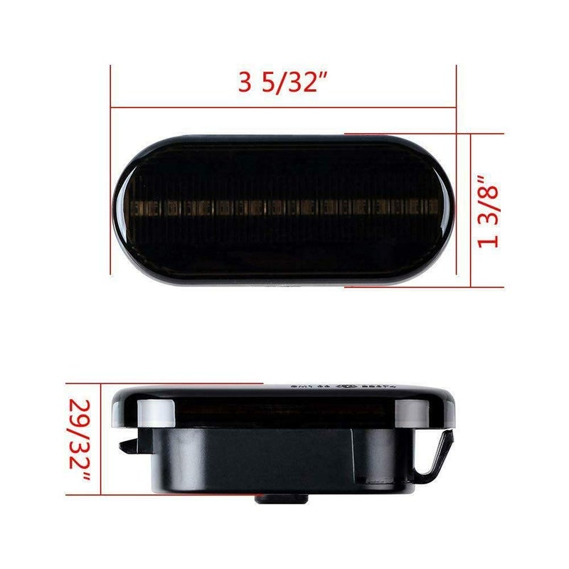 csslyzl Smoked LED Sequential Side Marker Turn Signal Light Blinker Compatible with VW Jetta MK4 Golf4 GTI R32 Passat B5 Lupo Polo Sharan Vento Fox Amarok T5 Replacement for Ford Fiesta Focus Fusion - Image 2